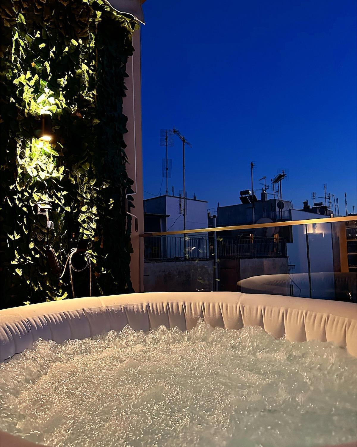 Luxury Designed Penthouse Center Near Metro Jaccuzi Fireplace View Bar Art * אתונה